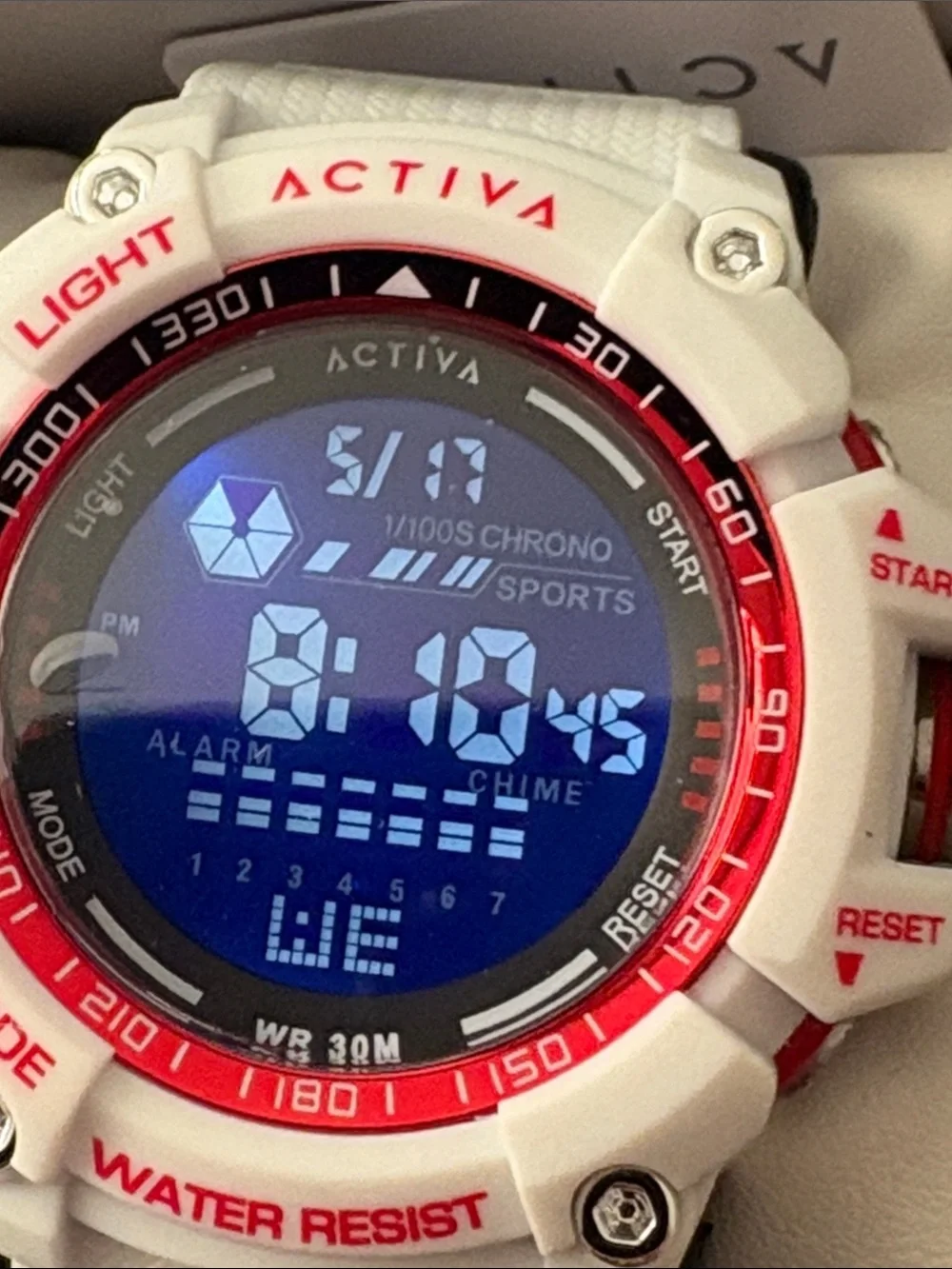 New Activa X Invicta Digital Men's Watch 56mm White/Blue ACW8020-009 Invicta